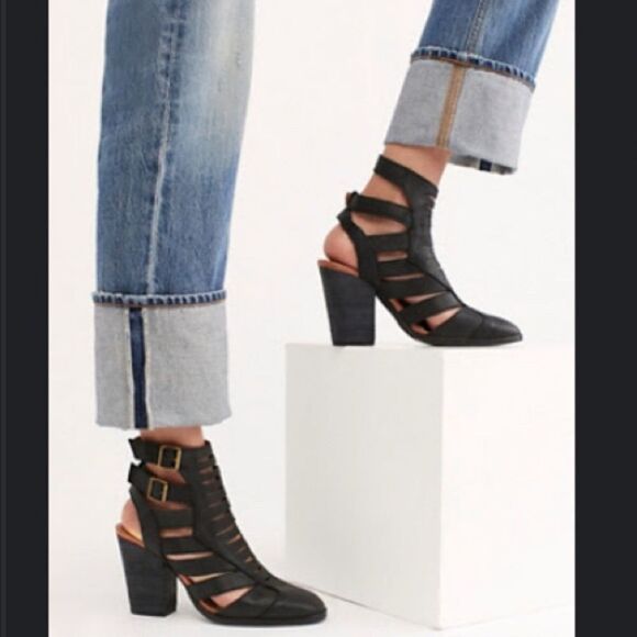 Free people Hayes boot Black Heeled Sandals - Picture 1 of 7